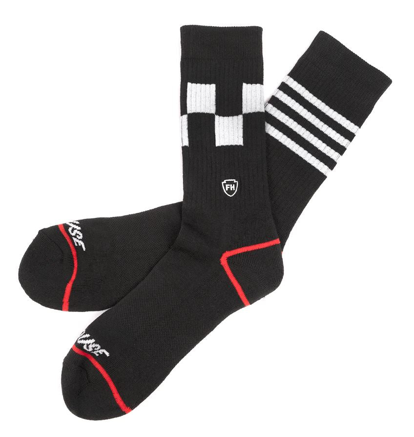 CLASH PERFORMANCE CREW SOCK- BLACK FASTHOUSE