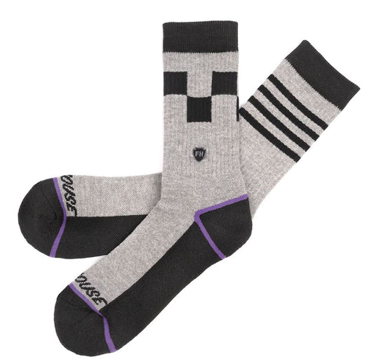 CLASH PERFORMANCE CREW SOCK- HEATHER GRAY FASTHOUSE