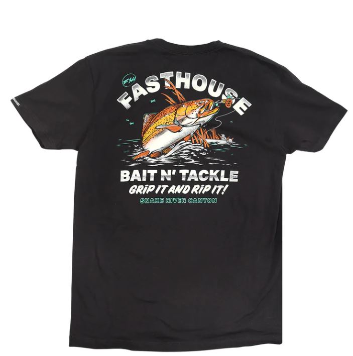 GONE FISHIN TEE BLACK FASTHOUSE