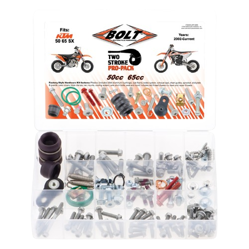 KIT DE TORNILLOS PRO DE DOS TIEMPOS PARA KTM 50-65 SX mini BOLT