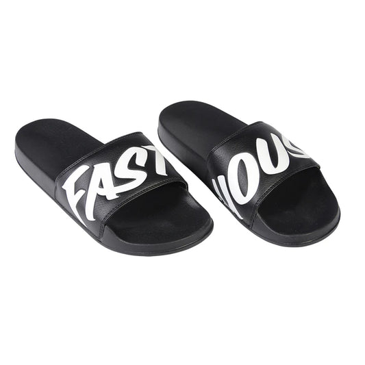 LOGO SLIDE SANDALS- BLACK